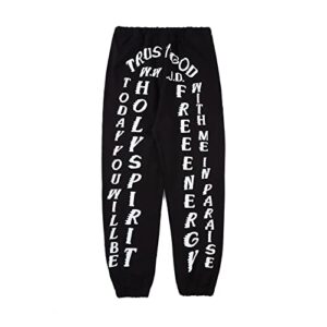 cpfm.xyz holy ky trousers creative text printing sports outdoor retro casual pants black