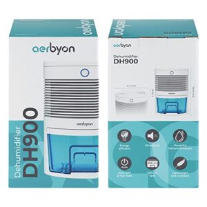 aerbyon DH900 Energy Efficient Dehumidifier 190 sq.ft coverage with Auto Turn Off at Full Tank, 30oz Portable, Lightweight, and Quiet dehumidifier for use in Home, Bedroom, Bathroom, Closet, Kitchen, 2-year warranty