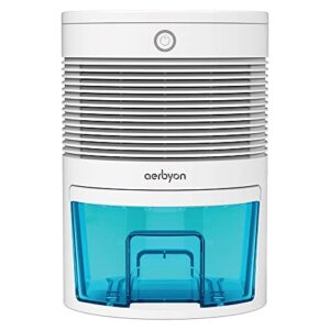 aerbyon DH900 Energy Efficient Dehumidifier 190 sq.ft coverage with Auto Turn Off at Full Tank, 30oz Portable, Lightweight, and Quiet dehumidifier for use in Home, Bedroom, Bathroom, Closet, Kitchen, 2-year warranty