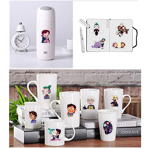 The Owl House Stickers for Water Bottle 50pcs, Cool Teen Kids Cartoon Waterproof Laptop Skateboard Phone Guitar Bike Luggage Decal (The Owl House)