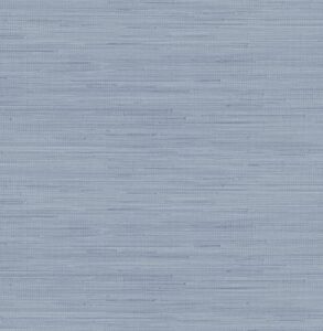classic faux grasscloth peel and stick wallpaper, mineral blue