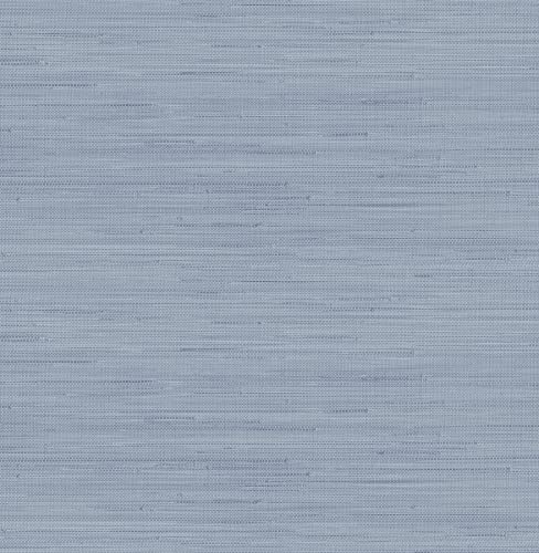 Classic Faux Grasscloth Peel and Stick Wallpaper, Mineral Blue