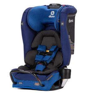 diono radian 3rxt safeplus, 4-in-1 convertible car seat, rear and forward facing, safeplus engineering, 3 stage -infant protection, 10 years 1 car seat, slim fit 3 across, blue sky
