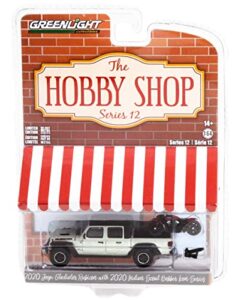 greenlight collectible 2020 gladiator rubicon pickup truck beige & 2020 scout bobber icon series motorcycle red the hobby shop 1/64 diecast model car by greenlight 97120 f