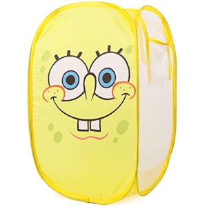 theavengers spongebob squarepants pop up hamper with durable carry handles, 21 inch h x 13.5 inches w x 13.5 inches l