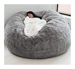 5 6 7 ft bean bag chair cover chair cushion, big round soft fluffy pv velvet sofa bed cover(it was only a cover, not a full bean bag) living room furniture lazy sofa bed cover