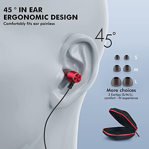TITACUTE USB C Headphone, Type C Earphone Magnetic Wired Earbud for Samsung A53 A54 S22 S23 S21 S20 Galaxy Z Flip 5 Fold 4 Google Pixel 7 6 6a 7a Noise Canceling Stereo in-Ear Headset with Microphone