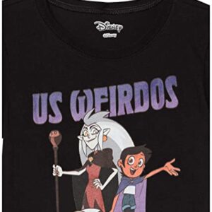 Disney Girl's Weirdos Unite T-Shirt, Black, Large