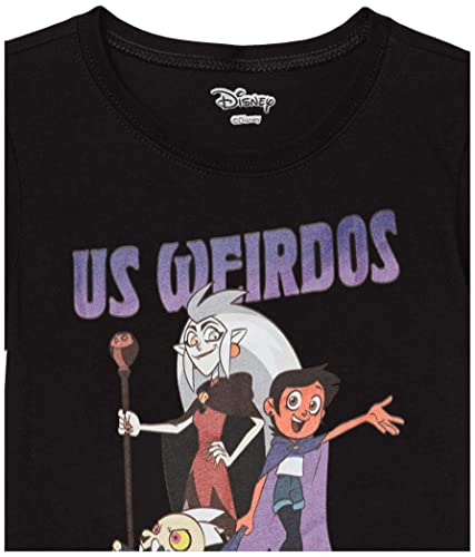 Disney Girl's Weirdos Unite T-Shirt, Black, Large