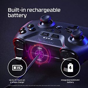 HyperX Clutch – Gaming Controller for Android and PC, Cloud and Mobile Gaming, Bluetooth, 2.4GHz Wireless, USB-C to USB-A Wired Connection, Standard Button Layout, Detachable Phone Clip