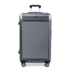 travelpro platinum elite hardside expandable spinner wheel luggage tsa lock hard shell polycarbonate suitcase, vintage grey, checked large 28-inch