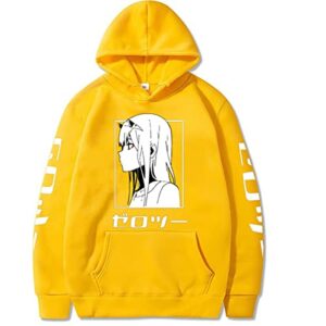 anime hoodie men and women cosplay sweatshirt cartoon fashion street hoodies pullover long sleeve shirt gift (yellow,m,medium)