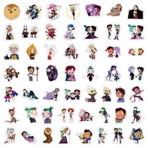 The Owl House Merch 50 Packs Stickers for Adults，Diseny Aesthetic Vinyl Movie Colorful Waterproof Decals for Water Bottle，Laptop，Computer，Phone Case，Car，Guitar，Bumper，PS5，Skateboard，Gifts for Kids