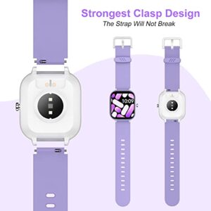 HENGTO Fitness Tracker Watch for Kids, IP68 Waterproof Kids Smart Watch with 1.4" DIY Watch Face 19 Sport Modes, Pedometers, Heart Rate, Sleep Monitor, Great Gift for Boys Girls Teens 6-16 (Purple)