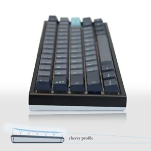 Hkfos PBT Keycaps 127 Keys Dark Blue keycaps Cherry Profile Keycaps Dye-Sublimation for Cherry Gateron MX Switches Mechanical Gaming Keyboards(with 1.75U Shift)