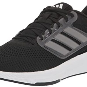 adidas Men's Ultrabounce Running Shoe, Black/White/Black (Wide), 9