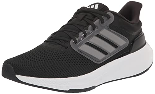 adidas Men's Ultrabounce Running Shoe, Black/White/Black (Wide), 9