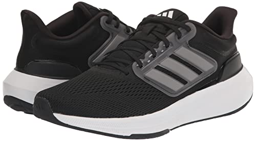 adidas Men's Ultrabounce Running Shoe, Black/White/Black (Wide), 9