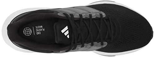 adidas Men's Ultrabounce Running Shoe, Black/White/Black (Wide), 9