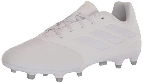 adidas Unisex Copa Pure.3 Firm Ground Soccer Shoe, White/White/White, 11 US Men