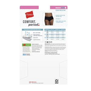 Hanes womens Fresh & Dry Light and Moderate Period 3-pack Boyshort Underwear, Multiple Options Available Boy Short Panties, 3 Pack - Assorted 1 Moderate Protection, 6 US