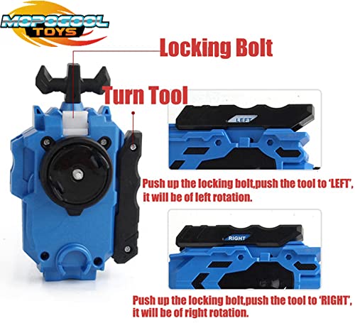 Mopogool Metal Fusion Play Blade Blade Toy Set B Blades Toys SuperKing B-168 Booster Rage Longinus.Ds'3A Battling Top Toys Bey Battle Blade Burst Evolution Left Right Spin String Launcher Grip