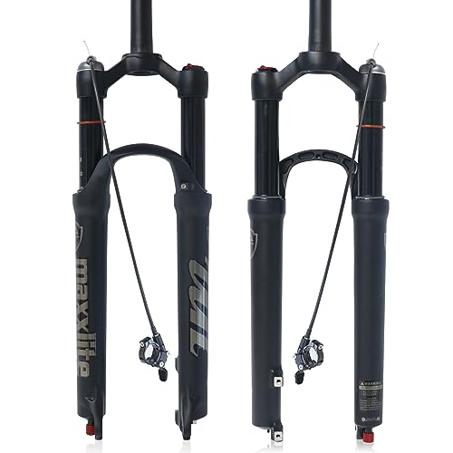 ZTZ Mountain Bike Fork,26 27.5 29 inch MTB Suspension Air Fork ，Rebound Adjust，Travel 120mm,QR 9mm，1-1/8 Straight Tube, Ultralight Mountain Bike Front Fork for XC/AM Bike(Remote Lockout)