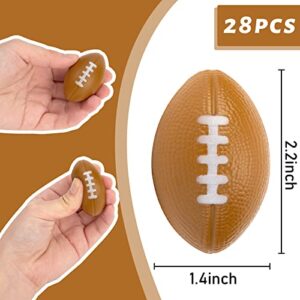 LovesTown Football Stress Ball, 28 PCS 2.2 x 1.4 Inches Stress Relief Fidget Balls Foam Sport Football for Gift Bag Fillers Stuffers Party Favors Decoraions Bathtub Toys School Carnival Reward