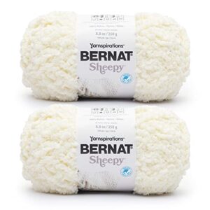 bernat sheepy cotton tail yarn - 2 pack of 250g/8.8oz - nylon - 6 super bulky - 149 yards - knitting, crocheting & crafts