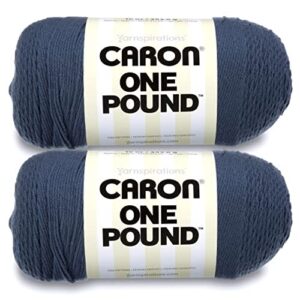 caron one pound cape cod blue yarn - 2 pack of 454g/16oz - acrylic - 4 medium (worsted) - 812 yards - knitting, crocheting & crafts