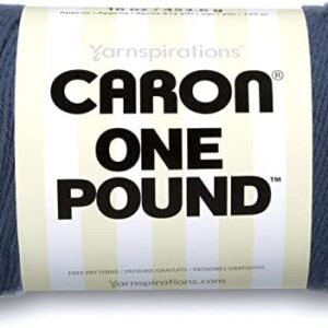 Caron One Pound Cape Cod Blue Yarn - 2 Pack of 454g/16oz - Acrylic - 4 Medium (Worsted) - 812 Yards - Knitting, Crocheting & Crafts