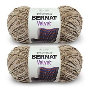 bernat velvet yarn, 2 pack, mushroom 2 count