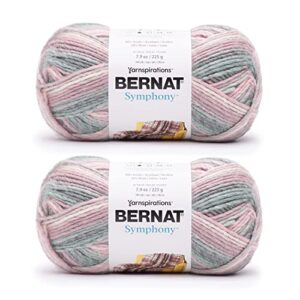 bernat symphony seashell yarn - 2 pack of 225g/8oz - nylon - 5 bulky - 309 yards - knitting, crocheting & crafts