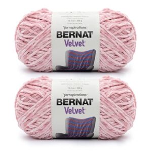 bernat velvet yarn, 2 pack, quiet pink 2 count