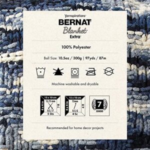 Bernat Blanket Extra Velveteal Yarn - 2 Pack of 300g/10.5oz - Polyester - 7 Jumbo - 97 Yards - Knitting, Crocheting, Crafts & Amigurumi