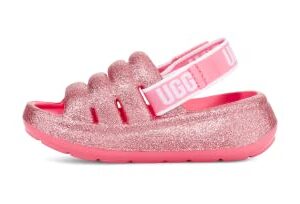 UGG Kids K Sport Yeah Glitter Sandal, Pink, 9 US Unisex Toddler