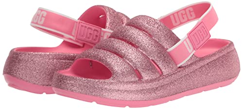 UGG Kids K Sport Yeah Glitter Sandal, Pink, 9 US Unisex Toddler