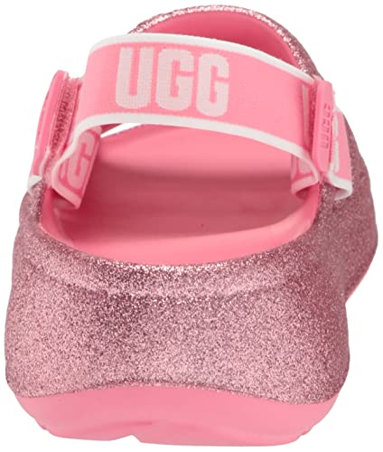 UGG Kids K Sport Yeah Glitter Sandal, Pink, 9 US Unisex Toddler