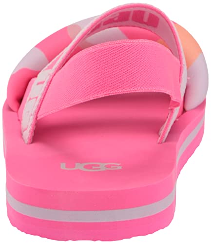 UGG K Zuma Sling Camopop Flat Sandal, Taffy Pink, 12 US Unisex Little Kid