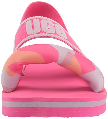 UGG K Zuma Sling Camopop Flat Sandal, Taffy Pink, 12 US Unisex Little Kid