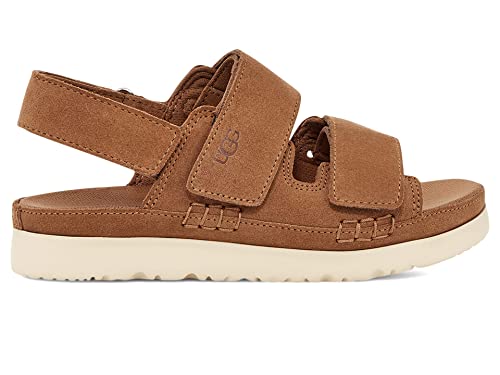 UGG Girls K GOLDENSTAR Slingback Sandal, Chestnut, 5 Big Kid