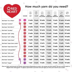 Red Heart with Love Sage Yarn - 3 Pack of 198g/7oz - Acrylic - 4 Medium (Worsted) - 370 Yards - Knitting, Crocheting & Crafts