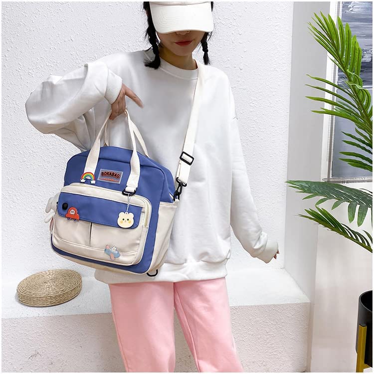 Cute Bags Kawaii Backpack Messenger Bag For School,Aesthetic Backpacks Multifunction Laptop Japanese Ita for Teen Girls Kids Lunch Totes