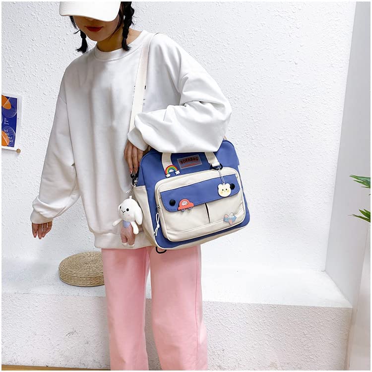 Cute Bags Kawaii Backpack Messenger Bag For School,Aesthetic Backpacks Multifunction Laptop Japanese Ita for Teen Girls Kids Lunch Totes