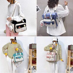 Cute Bags Kawaii Backpack Messenger Bag For School,Aesthetic Backpacks Multifunction Laptop Japanese Ita for Teen Girls Kids Lunch Totes