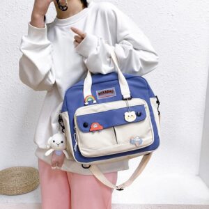 Cute Bags Kawaii Backpack Messenger Bag For School,Aesthetic Backpacks Multifunction Laptop Japanese Ita for Teen Girls Kids Lunch Totes