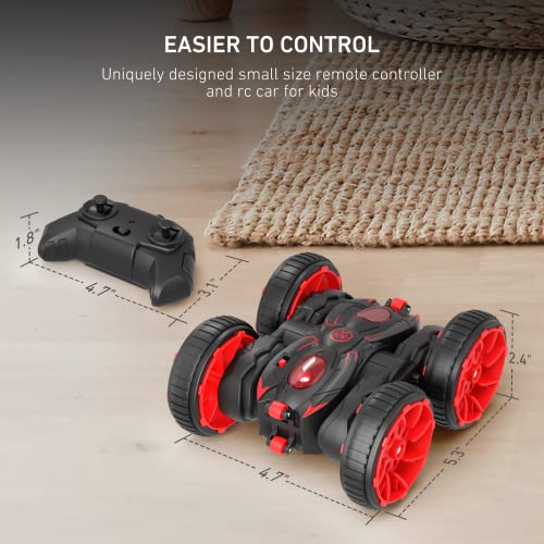 ifollower Remote Control Car,RC Cars Toy All Terrain Off Road 4WD Double Sided Running RC Crawler, 360° Rotation & Flips 2.4GHz RC Stunt Car Birthday Gift for Boys & Girls Aged 4 5 6 7 8 9 10 11 12