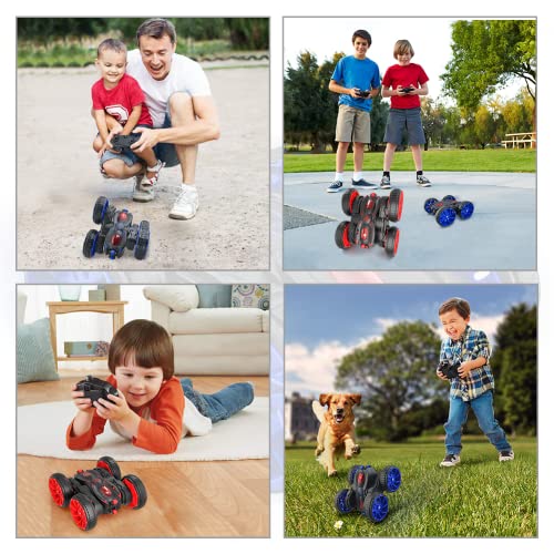 ifollower Remote Control Car,RC Cars Toy All Terrain Off Road 4WD Double Sided Running RC Crawler, 360° Rotation & Flips 2.4GHz RC Stunt Car Birthday Gift for Boys & Girls Aged 4 5 6 7 8 9 10 11 12