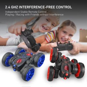 ifollower Remote Control Car,RC Cars Toy All Terrain Off Road 4WD Double Sided Running RC Crawler, 360° Rotation & Flips 2.4GHz RC Stunt Car Birthday Gift for Boys & Girls Aged 4 5 6 7 8 9 10 11 12