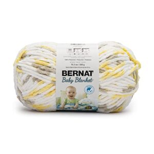 bernat baby blanket bb chick & bunnies yarn - 1 pack of 10.5oz/300g - polyester - #6 super bulky - 220 yards - knitting/crochet